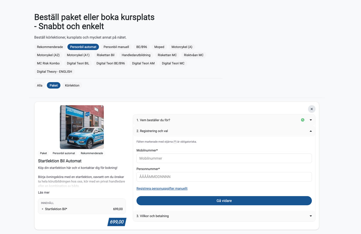 Steg 4 – Logga in eller registrera dig