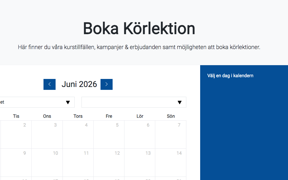 Hur man köper paket & bokar lektioner online
